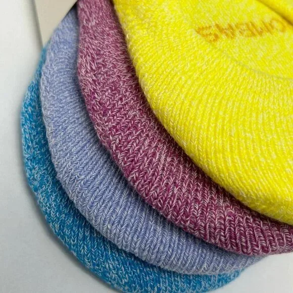 4-Pack Bombas Women's Lightweight No Show Socks Mixed Bright Colors Size Medium - Picture 3 of 3